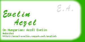 evelin aczel business card